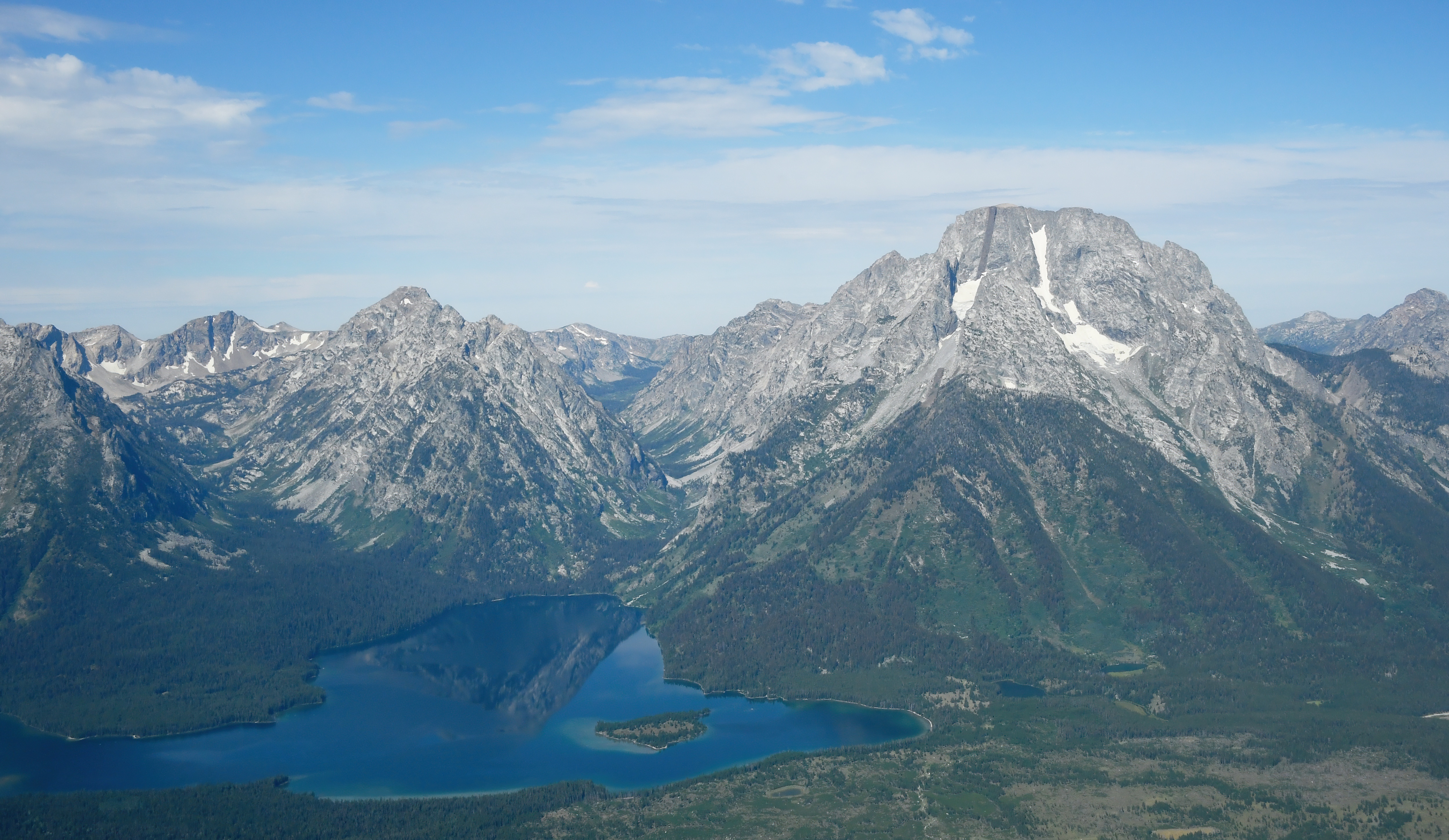 Leigh Lake below Mount Moran, Grand Teton, Wyoming