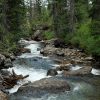 A glacial lake stream in Grand Teton National Park, Wyoming