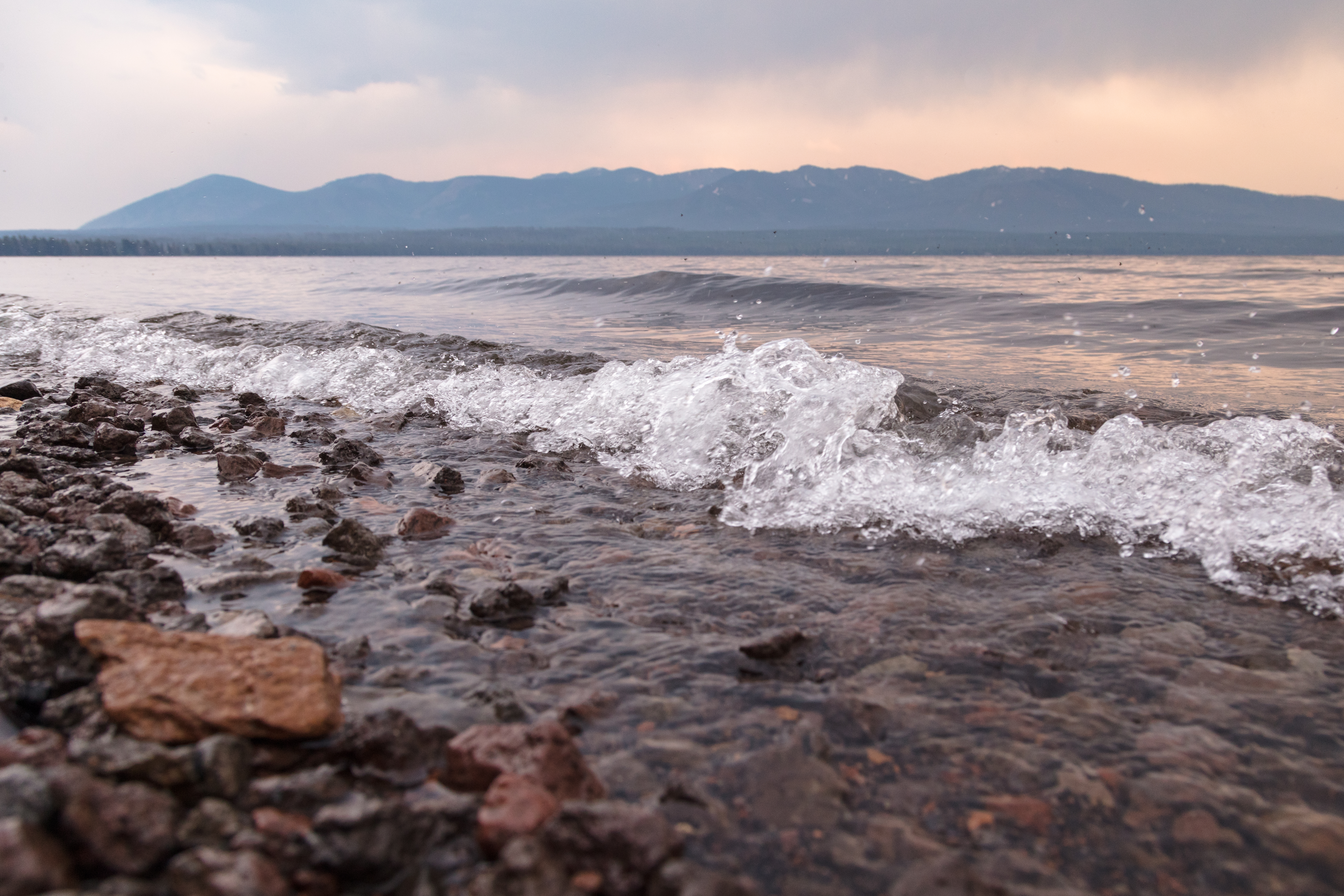 Lewis Lake in southern Yellowstone, Wyoming