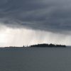 Yellowstone Lake with Stevenson Island, Wyoming